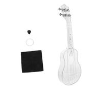 Kisangel Ukulele Trasparente per Principianti Leggero e Resistente con Corde in Carbonio Tastiera Basso Pitch Facile da Premere Portatile per Apprendimento Musicale Colore Colore Casuale