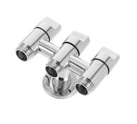 Kisangel Valvola Di Controllo Acqua 1 in 3 Out in Metallo Per Wc e Bidet, Raccordo a t Angolare in Acciaio Inox Connessione Tubo Flessibile, Deviatore Per Doccia Versatile e Salvaspazio