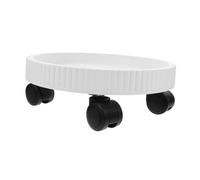 Kisangel Vassoio per fioriera con Ruote pentola Vasca vegetale Vassoio per Piante all'aperto sottovaso per Piante pianta Piatto fioriera Base per Vaso da Giardinaggio pp Bianca