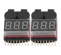 Kisangel Verificatore di Batterie Lipo 2 Pezzi Allarme Acustico e Indicatore LED Tester di Tensione Batteria Rc Compatto e Portatile per Monitoraggio Batteria Elettrica a Bassa Tensione