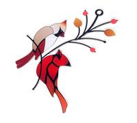 Kisangel Vetrate Artistiche Uccelli Decorazioni da Parete Uccelli Ornamento in Ferro e Vetro per Interni Ed Esterni Design Accattivante per Finestre e Giardini