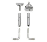 Kisangel Viti per Mentoniera Violino 2 Pezzi in Ottone Argentato 3/4 4/4 Morsetti di Serraggio per Poggiamento del Mento Accessori Strumenti Musicali per Uso Fai da Te e Riparazioni