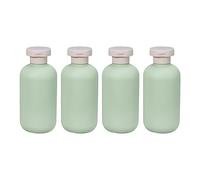 kiskick Flaconi da spremere, flaconi da Viaggio [4 x flacone per lozione: 200 ml/260 ml/300 ml/400 ml] Bottiglie da spremere vuote a Prova di perdite Ricaricabili a Bocca Larga Design Flip-Top lozion