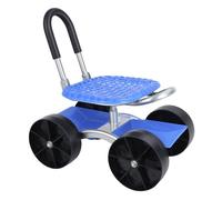 kiskick Garden Cart - Seggiolino da lavoro con ruote, sedile girevole a 360 gradi, altezza regolabile, schienale pieghevole e sedile in rete traspirante, per serre di verdure, frutteti, terreni