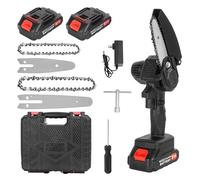 kiskick Mini motosega senza fili, alimentata a batteria, piccola motosega elettrica portatile per tagliare alberi, piccola sega a mano sega a catena per rami di alberi, cortile, uso domestico, nero