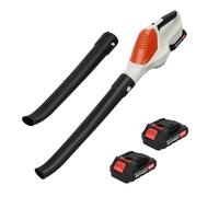 kiskick Soffiatore elettrico per foglie senza fili, con 16500 giri/min, 2 batterie da 1,5 Ah e caricabatterie, soffiatore leggero e portatile per soffiare foglie, pulizia del patio, cura del prato e
