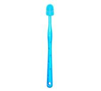 kiskick Spazzolino da denti per gatti, impugnatura comoda, in silicone, per una cura dentale delicata ed efficace, pulizia a 360 gradi, ideale per cani e gatti, per uso alimentare, resistente, blu, 1