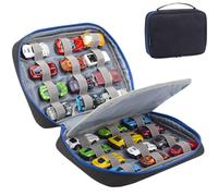 KISLANE Contenitore per 24 auto pressofuse per auto in pressofusione, custodia compatibile con 24 auto pressofuse, auto Matchbox, Mini Cars, Diecast Cars Storage per collezionisti, solo borsa (nero)