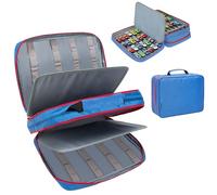 KISLANE Custodia per 96 Auto Giocattolo, Organizer per Mini Giocattoli, Auto Matchbox, Piccole Bambole (Solo Borsa) (Blu)