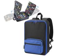 KISLANE Custodia portatile adatta per o Matchbox, versatile auto giocattolo Storage per 108 auto giocattolo, robusta borsa per 4 pagine auto giocattolo con tasca frontale (solo custodia) (nero)