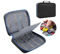 KISLANE Valigetta portaoggetti per 48 veicoli, portatile, in scala 1:64, in pressofusione, con slot elastici, borsa da viaggio per collezionisti, colore nero