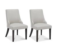Kislot Farmhouse Dining Chairs with Nailhead Trim, Fabric High Back upholstered Chairs Set of 2 for Dining Room