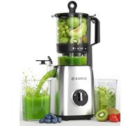 Kismile Spremiagrumi, spremiagrumi con vano di riempimento XL da 135 mm, alta resa di succo per frutta e verdura intera, facile da pulire, design sottile con manopola