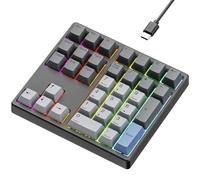 Kisnt Tastierino numerico meccanico personalizzato, QMK/VIA, tastierino numerico programmabile con hot swap, 34 tasti, cablato, USB RGB, retroilluminato, con copritasti in PBT, per laptop, MacBook
