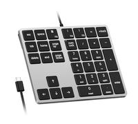 Kisnt Tastierino numerico USB-C cablato, tastiera numerica a 34 tasti Slim Type-C tastierino numerico portatile a 10 tasti tastiera USB per laptop, Apple Mac iMac MacBook Pro/Air, PC Windows.