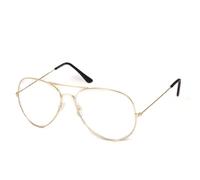 KISS AIR FORCE Occhiali da Vista Uomo Donna - Stile Aviatore con Montatura in Metallo Leggera & Resistente - Lenti Trasparenti, Fotocromatiche o Anti Luce Blu per PC, TV, Lavoro, Gaming