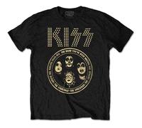 Kiss T-shirt Circle Band Logo – Nuovo Ufficiale – Uomo – Nero – XL