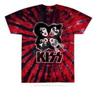 Kiss Burst Tie-Dye Musica Rock Band Gene Simmons Maglietta Uomo Adulto 11929