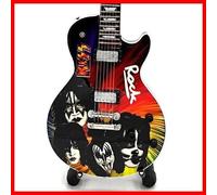 Kiss Chitarra Miniatura Paul STANLEY Gene Simmons Logo Art Hard Rock Pesante