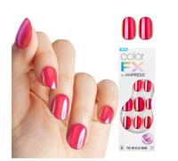 Kiss ColorFX by ImPRESS - Unghie galleggianti con finitura perlescente, corte, ovale, con 30 unghie artificiali, 1 bastone per manicure
