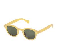 KISS DEPP ICONIC Occhiali da Sole Uomo Donna - Stile Moscot Vintage Johnny Depp & Robert Downey jr - Montatura con Rivetti Metallici e Lenti UV400 (GIALLO)