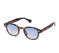 KISS DEPP ICONIC Occhiali da Sole Uomo Donna - Vintage Johnny Depp & Robert Downey jr - Montatura con Rivetti Metallici e Lenti UV400 (HAVANA/Soft Blue)