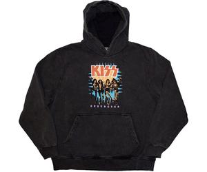 Kiss Destroyer 3D Logo Charcoal Grey XL Felpa con cappuccio