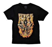 Kiss End of The Road Tour Arancia Logo T Shirt Size L