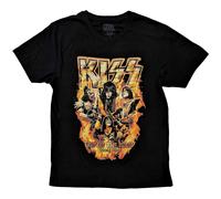 Kiss End of The Road Tour Arancia Logo T Shirt Size L