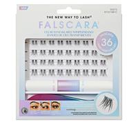 FALSCARA - Set di extension per ciglia volumizzanti con nastro trasparente invisibile, bond & seal, applicatore e 36 ciglia