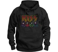Kiss - Felpa # Xl Unisex Black # Logo, Faces & Icons