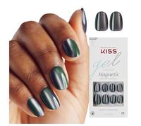 KISS Gel Fantasy, Press On, colla per unghie inclusa, 'Dial Me', grigio, forma ovale, contiene 28 chiodi, 2 g di colla, 1 bastoncino per manicure, 1 mini lima