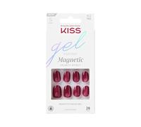 KISS Gel Fantasy, Press On, Colla per unghie inclusa, Set Us Free Rosso, Forma ovale corta, contiene 28 chiodi, 2 g di colla, 1 bastoncino per manicure, 1 mini lima