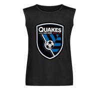 Kiss Home Kaizod Men's MLS San Jose Earthquakes Primary Logo T-Shirt Sleeveless T-Shirt Black