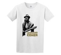 Kiss Home Leonard Cohen Simple Sweatshirt Cartoon Young Durable T-Shirt White 3XL