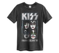 KISS - I WAS MADE FOR LOVING YOU AMPLIFIED VINTAGE CHARCOAL SMALL T SHIRT