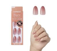 Kiss imPRESS - Bastone per manicure, senza colla, colore serenità, rosa medio, misura media, a forma di mandorla, con 30 chiodi