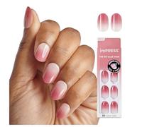 KISS ImPRESS - Chiodi pressati "Beat The Heat", forma ovale corta, brevettata, adesivo per unghie, senza scheggiature, senza sbavature, 30 unghie finte autoadesive