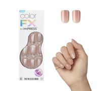 KISS ImPRESS Color FX-Starstruck, unghie finte a pressione rosa, confezione da 30 pezzi, senza bisogno di colla, facile e veloce applicazione durano fino a 7 giorni senza danneggiare le unghie