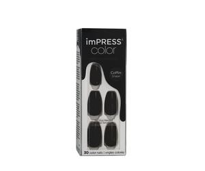 KISS imPRESS color Press-On Manicure M 30 pz ombra 512 All Black