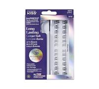 KISS ImPRESS Falsies - Ciglia autoadesive a lunga durata, Demi Wispy, durata prolungata di 5 giorni, 24 cluster di ciglia naturali (5, 6, 8, 10, 12 e 14 mm), applicatore di precisione antiaderente