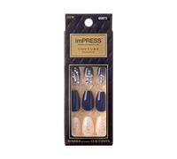 KISS ImPRESS - Manicure Couture Collection, Luna, Medium, a forma di bara, include 24 unghie, tampone di preparazione, 1 bastoncino per manicure, 1 mini lima