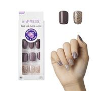 KISS ImPRESS - Manicure, impeccabile, corta, con tecnologia PureFit, include pad per preparazione, mini lima, bastone per cuticole e 30 unghie finte