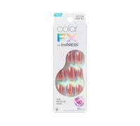 KISS imPRESS No Glue Mani Press On Nails, ColorFX, "Boundless", rosa, formato corto, forma ovale, include 30 unghie, tampone di preparazione, foglio di istruzioni, 1 bastoncino per manicure, 1 mini