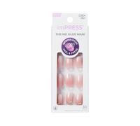 Kiss imPRESS No Glue Mani Press On Nails, Design 'Even Better', rosa, formato corto, forma ovale, include 30 unghie, tampone di preparazione, foglio di istruzioni, 1 bastoncino per manicure, 1 mini