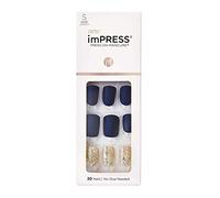 KISS ImPRESS Press-On manicure, Wannabe Star, quadrato a breve lunghezza, con tecnologia PureFit, include tamponi per preparazione, mini lima, stick per cuticole e 30 unghie finte