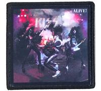 Kiss - Kiss Patch Alive! Album Cover Band Logo Nuovo Ufficiale Nero Printed Iron On Size Accessory Size
