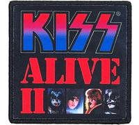 Kiss - Kiss Patch Alive Ii Album Cover Band Logo Nuovo Ufficiale Nero Printed Iron On Size Accessory Size