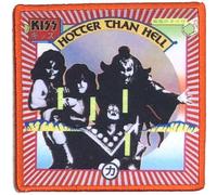 Kiss - Kiss Patch Blurred Hotter Than Hell Band Logo Nuovo Ufficiale Printed Iron On Size Accessory Size