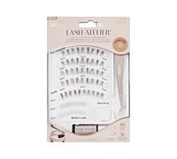 KISS Lash Atelier - Set di extension professionali per ciglia finte, 46 ciglia e 36 ciglia singole, dura fino a 7 giorni, anello adesivo per ciglia, applicatore